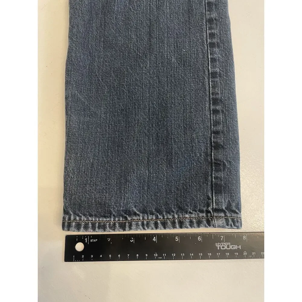 Men AE American Eagle Relaxed Straight 31 x 32 Dark Wash Blue Jeans Mid Rise